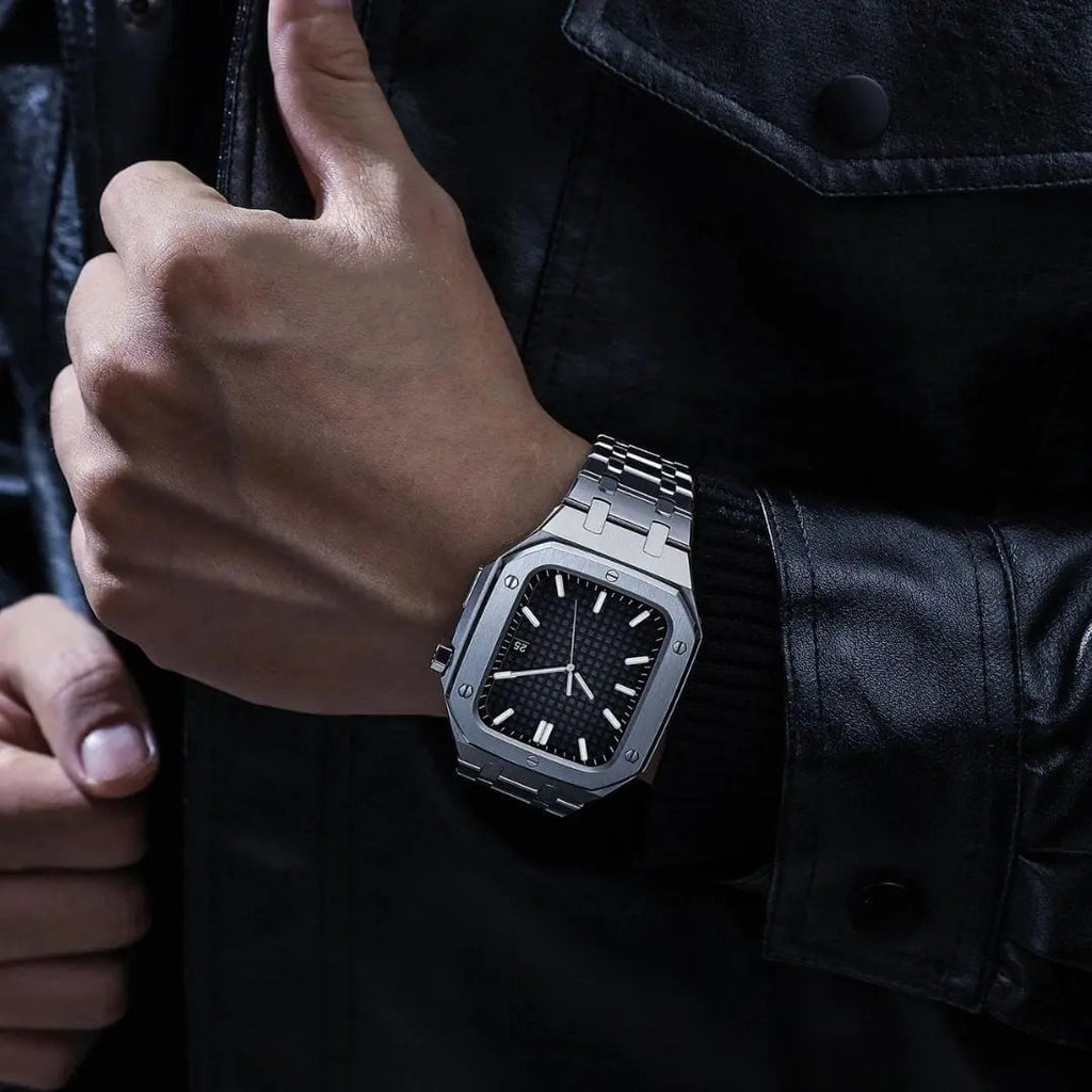 Stylové ochranné pouzdro pro Apple Watch 44 mm - odolná nerezová ocel 2