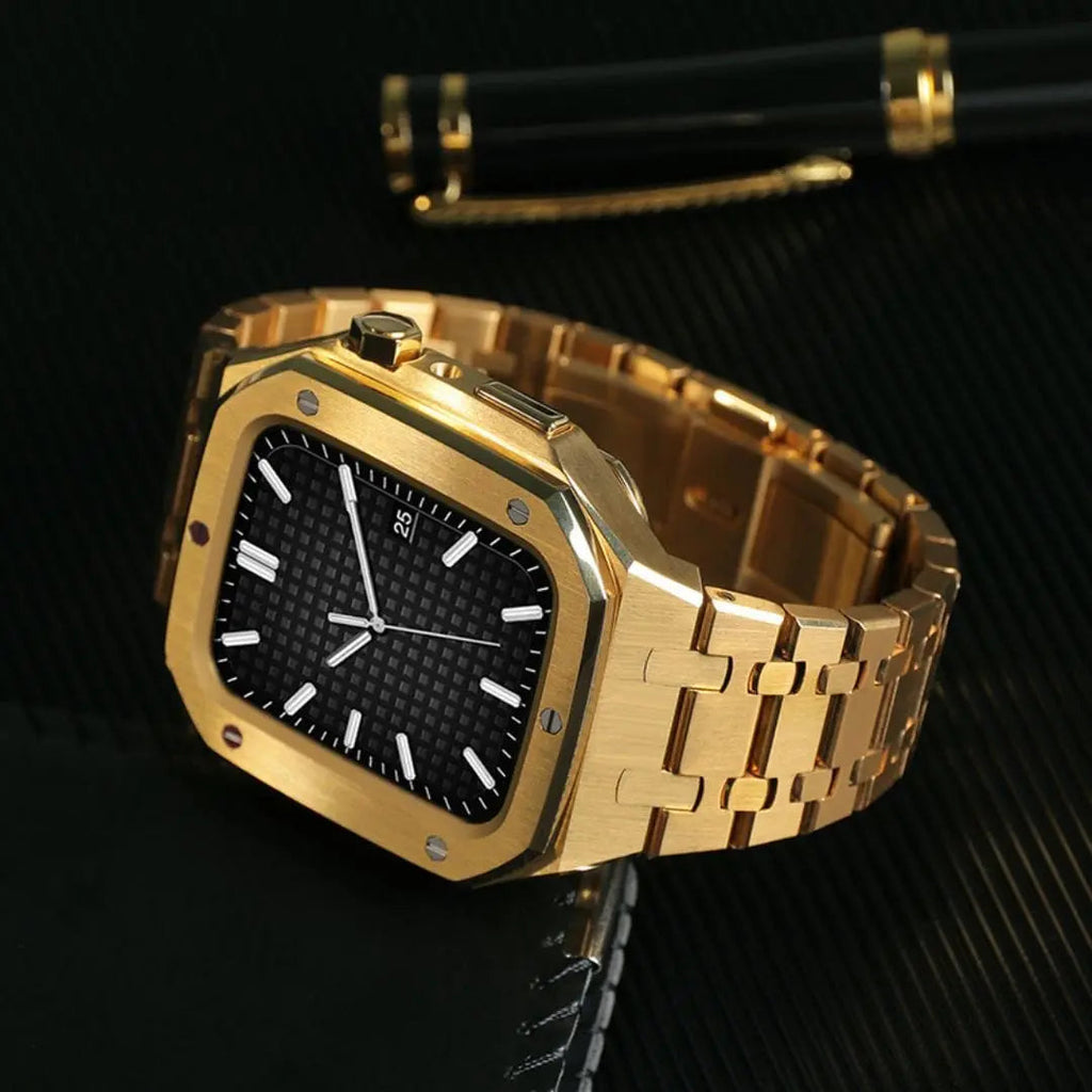 Stylové ochranné pouzdro pro Apple Watch 44 mm - odolná nerezová ocel 4