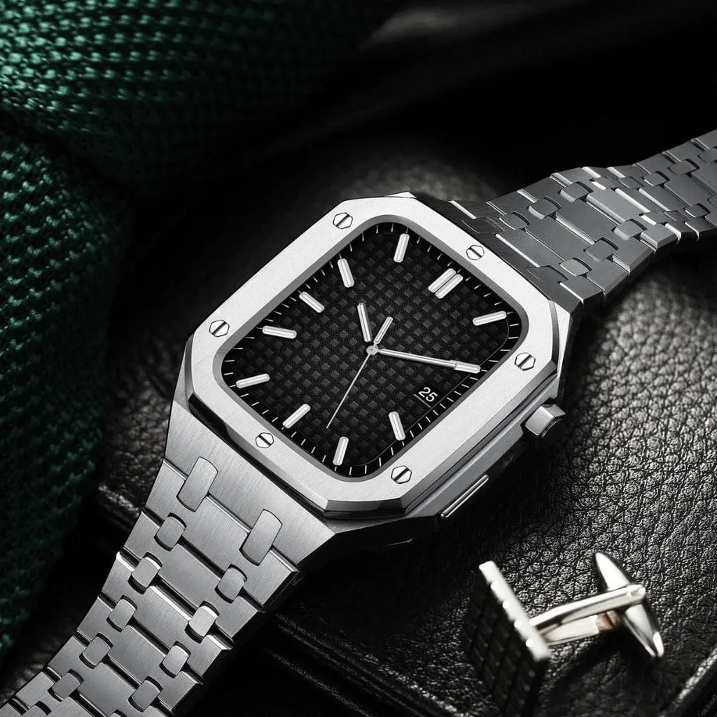 Stylové ochranné pouzdro pro Apple Watch 44 mm - odolná nerezová ocel 5
