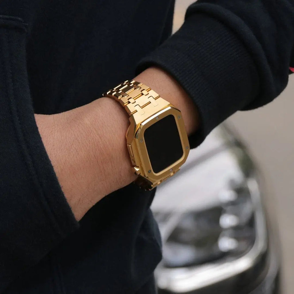 Stylové ochranné pouzdro pro Apple Watch 44 mm - odolná nerezová ocel 6