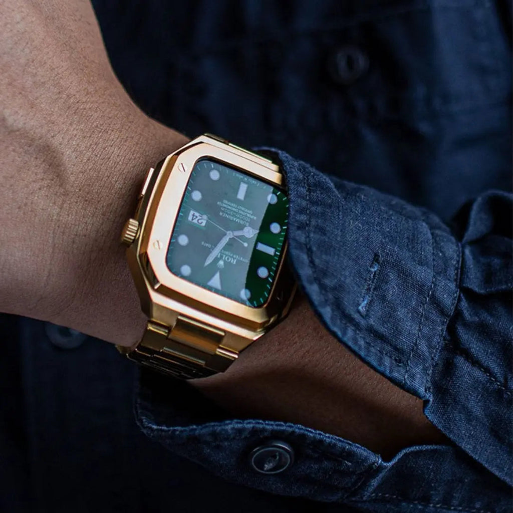 Stylové ochranné pouzdro pro Apple Watch 44 mm - odolná nerezová ocel 8