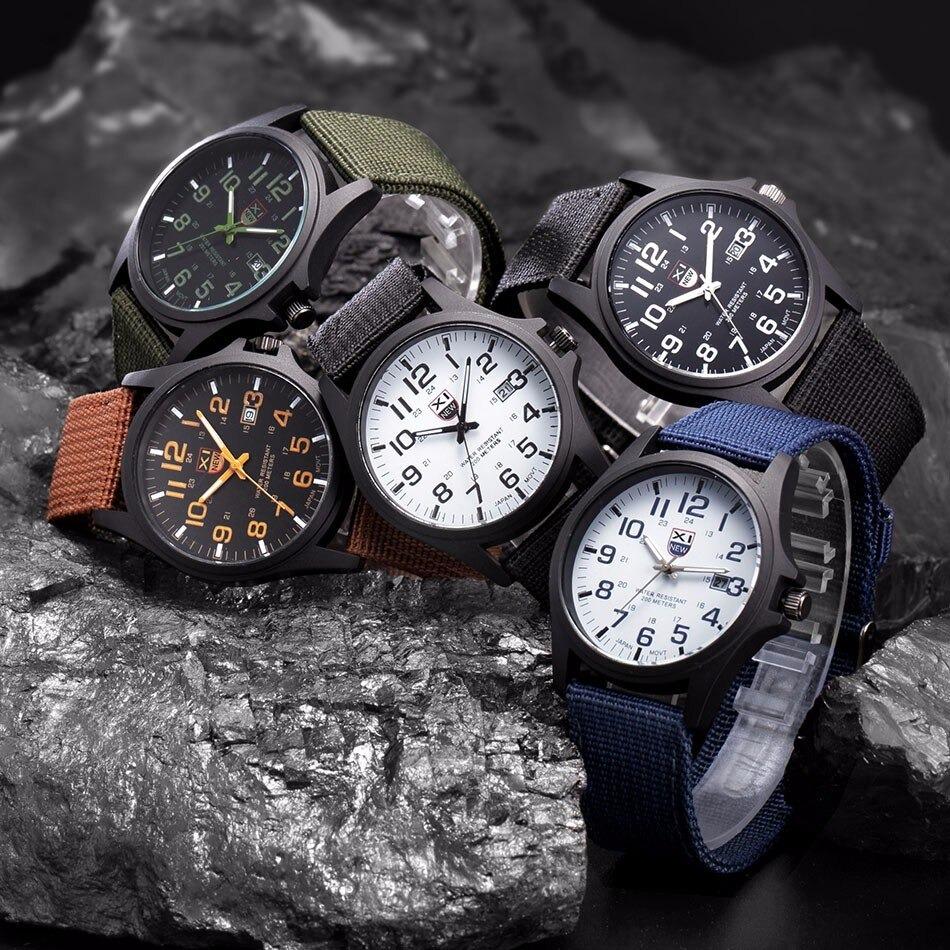 Taktické vojenské hodinky TitanGuard – vodotěsné, odolné se silikonovým řemínkem, 45 mm, černé, zelené, khaki 1