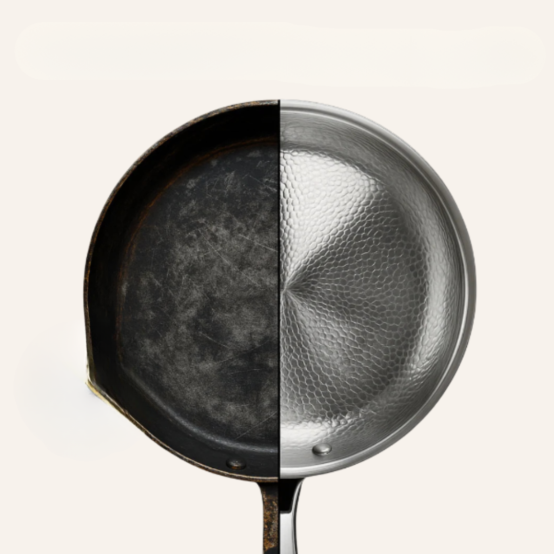 Tepané titanové indukční nádobí – odolné a stylové nádobí v metalické stříbrné barvě 3