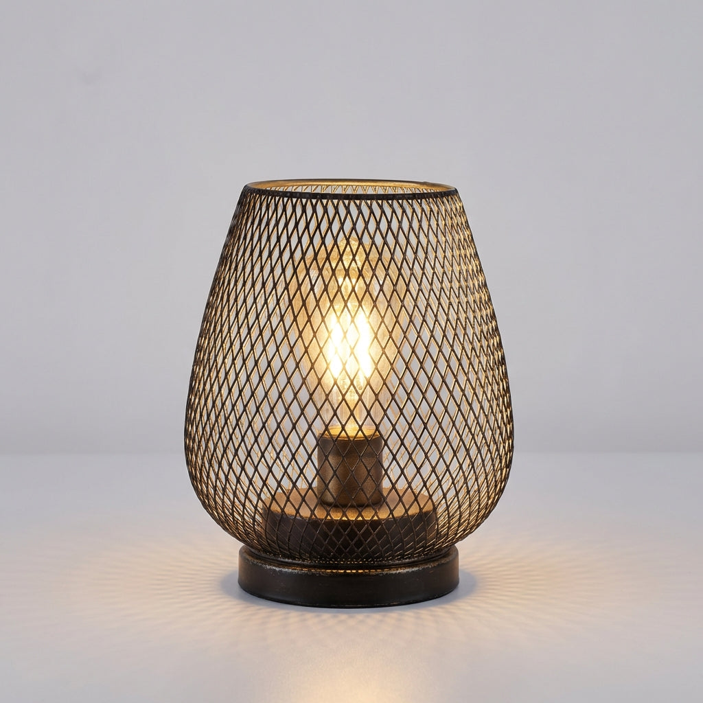 Teplá bílá LED bezdrátová stolní lampa - sada 2 ks se síťovaným stínidlem 1