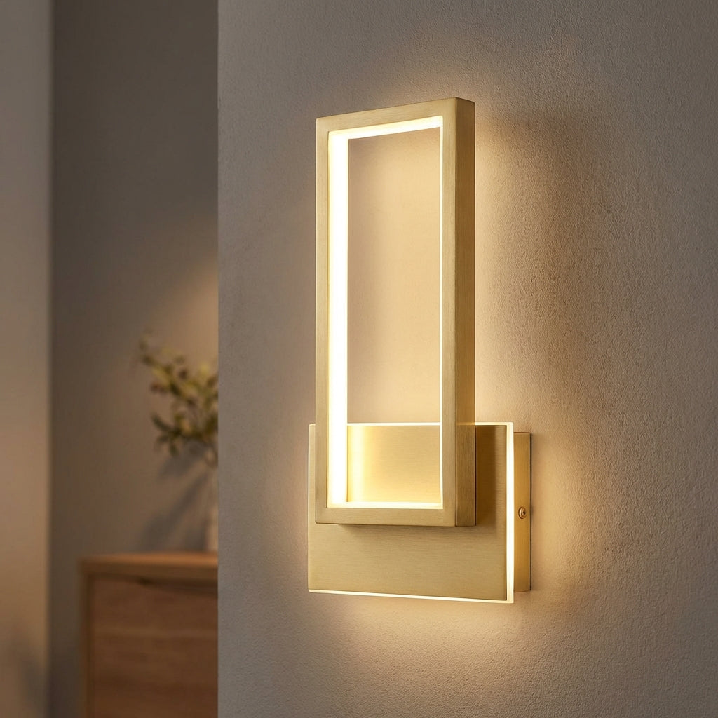Teplé LED nástěnné svítidlo se zlatou povrchovou úpravou – moderní minimalistické nástěnné svítidlo do ložnice a obývacího pokoje 1
