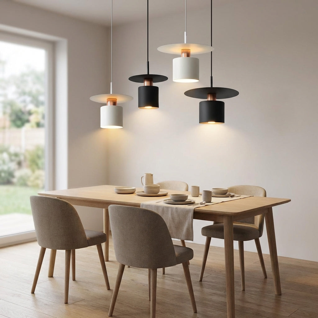 Teplé LED závěsné svítidlo s minimalistickým designem, hliníkové akrylové, 30 cm, do obývacího pokoje a nad stůl 1