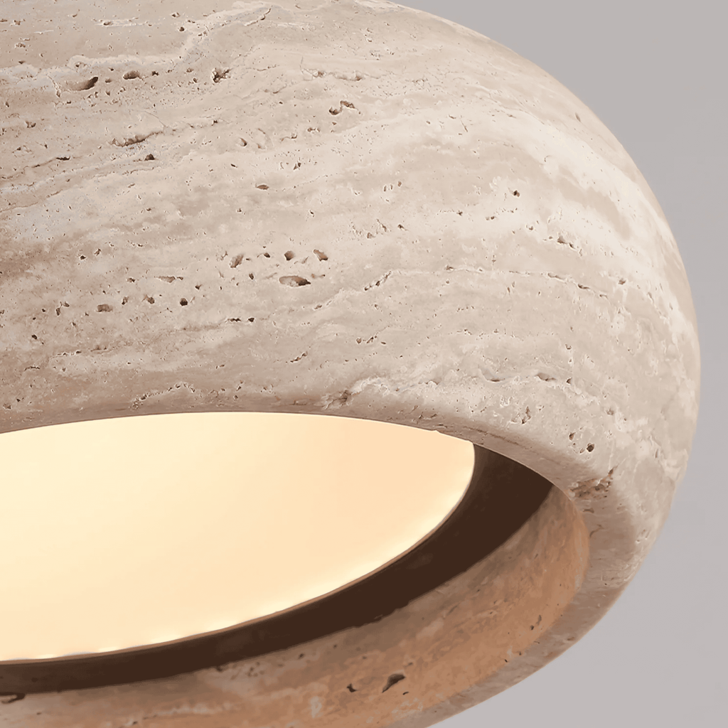 Travertinové závěsné světlo se stmívatelnou LED diodou – design z přírodního kamene 3