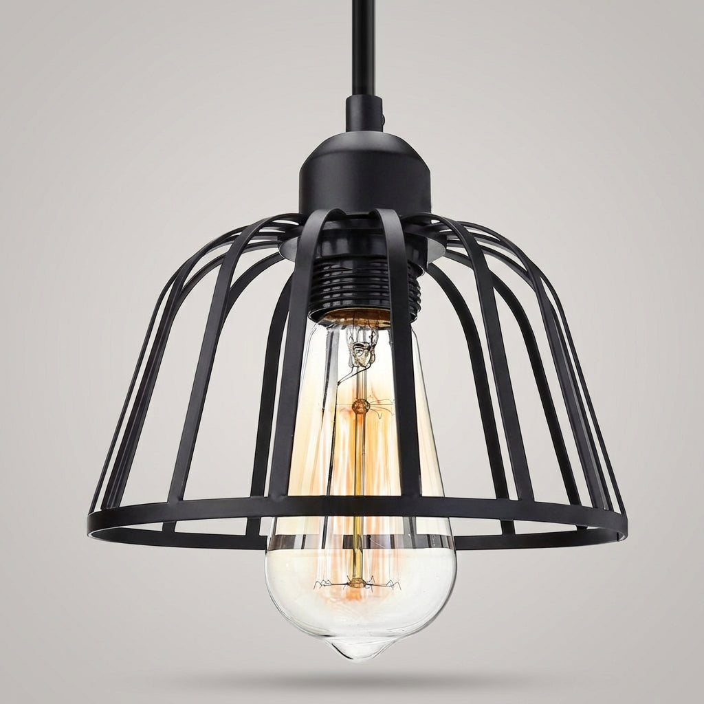 Tříhlavá závěsná lampa s nastavitelnou výškou – retro industriální styl ze železa a kovu do obývacího pokoje 1
