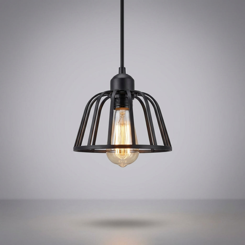 Tříhlavá závěsná lampa s nastavitelnou výškou – retro industriální styl ze železa a kovu do obývacího pokoje 7