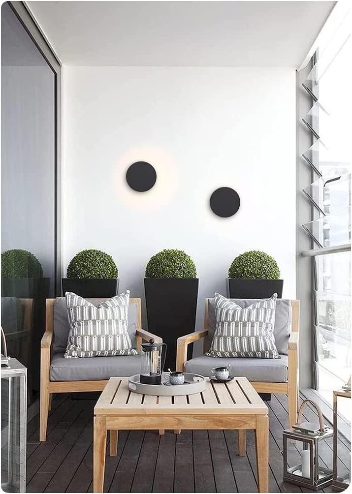 Venkovní Nástěnná Lampa s Halo Světlem IP65 + Nerezová Ocel + Moderní Design + Průměr 13 cm 3
