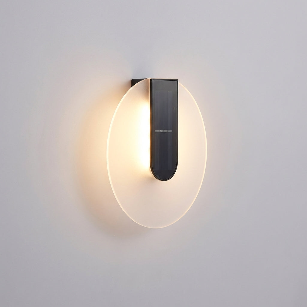Venkovní nástěnná LED lampa s kulatým profilem, odolná vůči povětrnostním vlivům, moderní design – černá 1