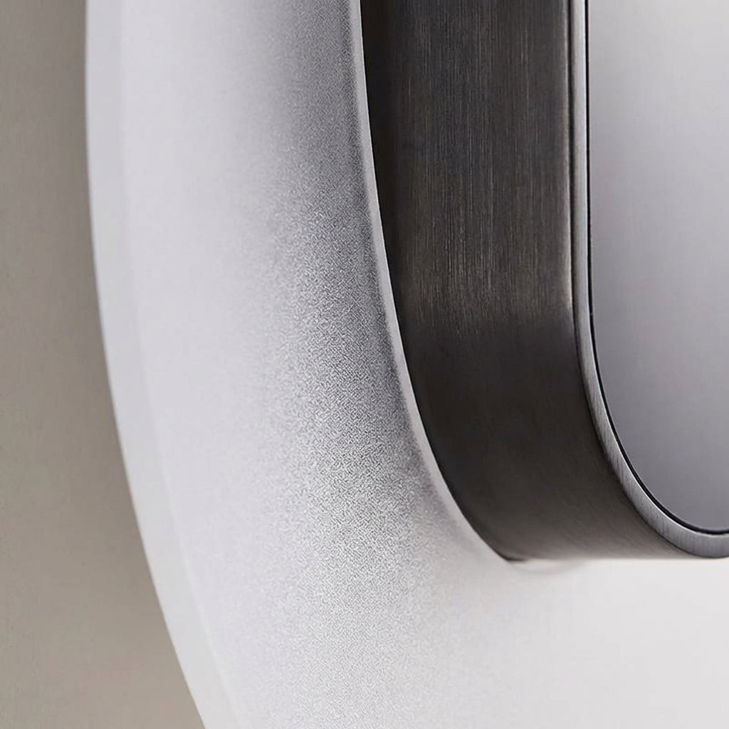 Venkovní nástěnná LED lampa s kulatým profilem, odolná vůči povětrnostním vlivům, moderní design – černá 2