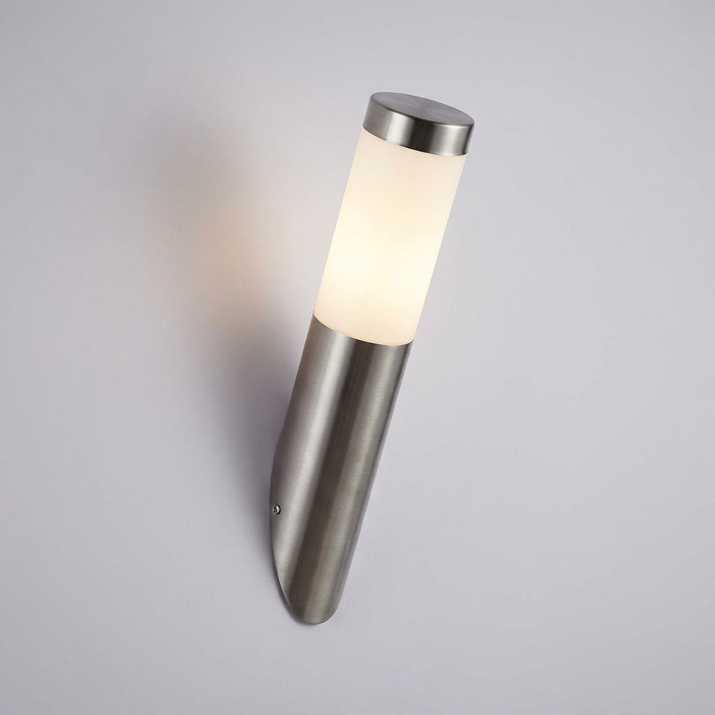 Venkovní nástěnná LED lampa s pohybovým senzorem z nerezové oceli – moderní stříbrný design 0