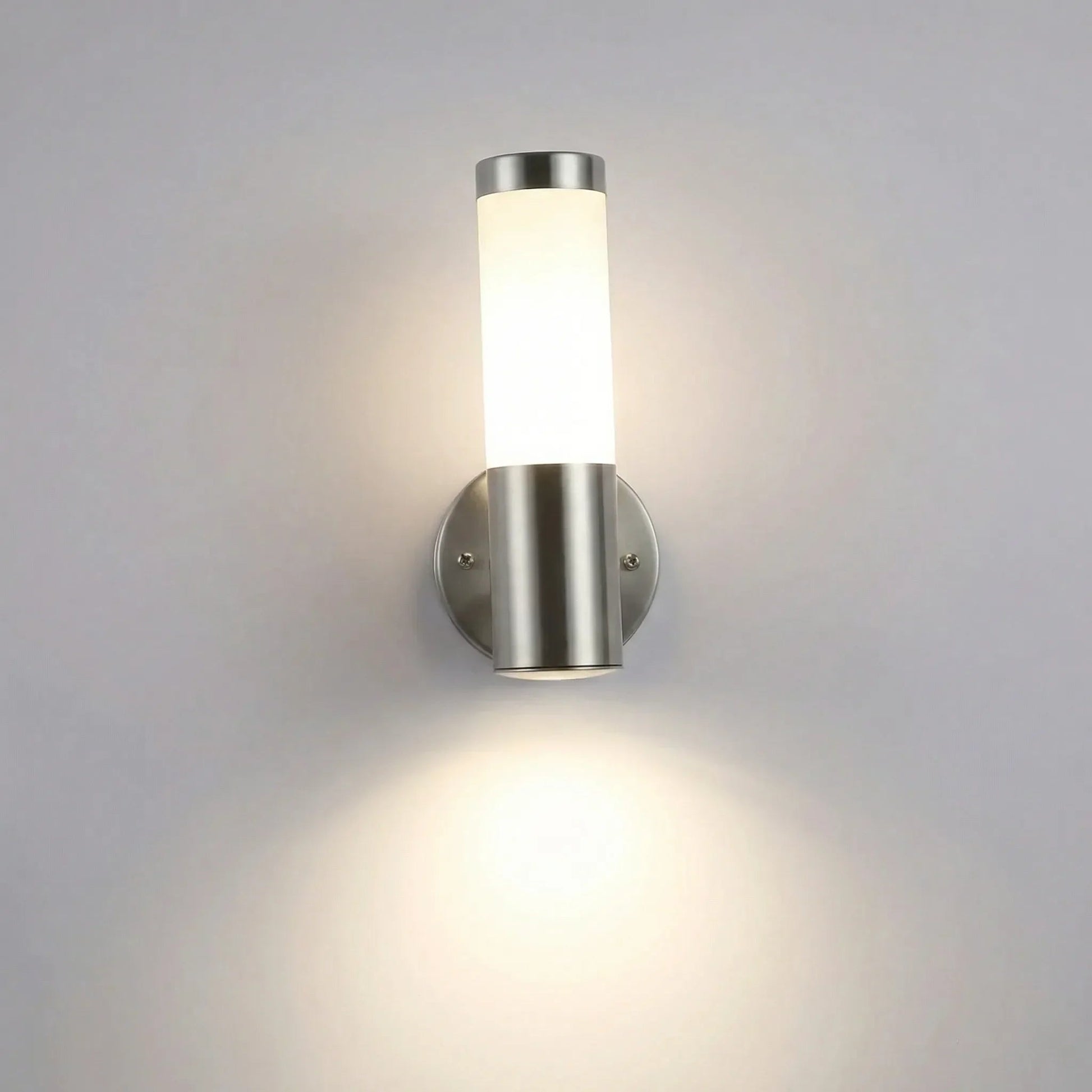 Venkovní nástěnná LED lampa s pohybovým senzorem z nerezové oceli – moderní stříbrný design 4