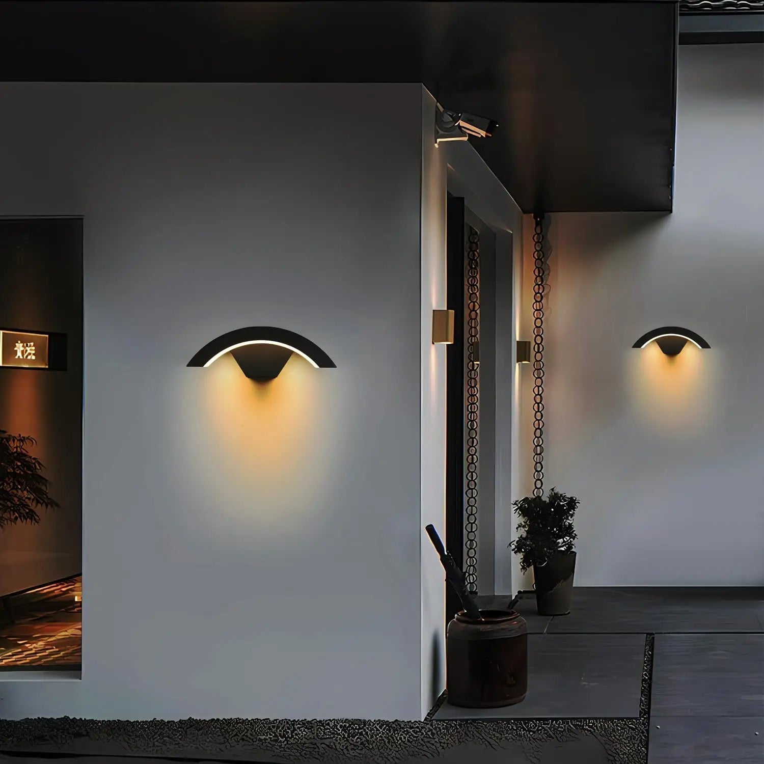 Venkovní nástěnná lampa ve tvaru U odolná vůči povětrnostním vlivům LED - Moderní venkovní osvětlení 3