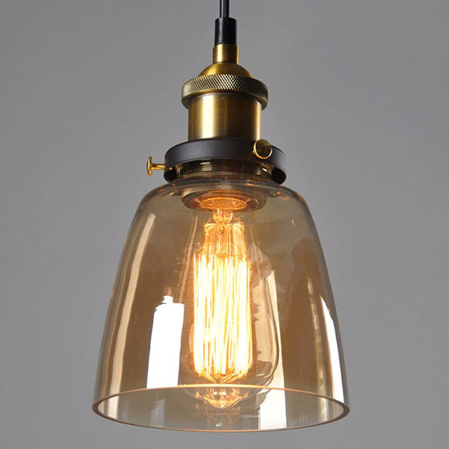 Vintage Závěsná Lampa Art Déco se Šedým Sklem a Stmívatelným Osvětlením – Elegantní Kovový Design pro Každou Místnost 0
