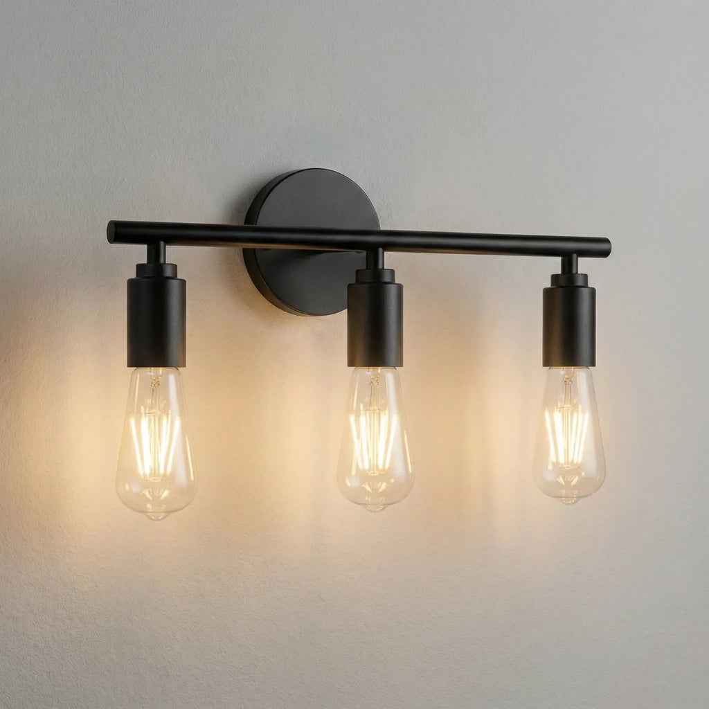 Vintage nástěnná lampa s dvojitým světelným zdrojem pro zrcadla a chodby – měkké teplé světlo, vertikální design 4
