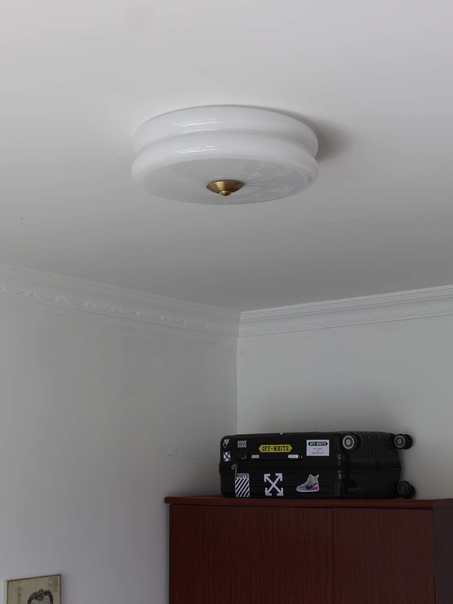Vintage stropní lampa ve stylu art deco 11