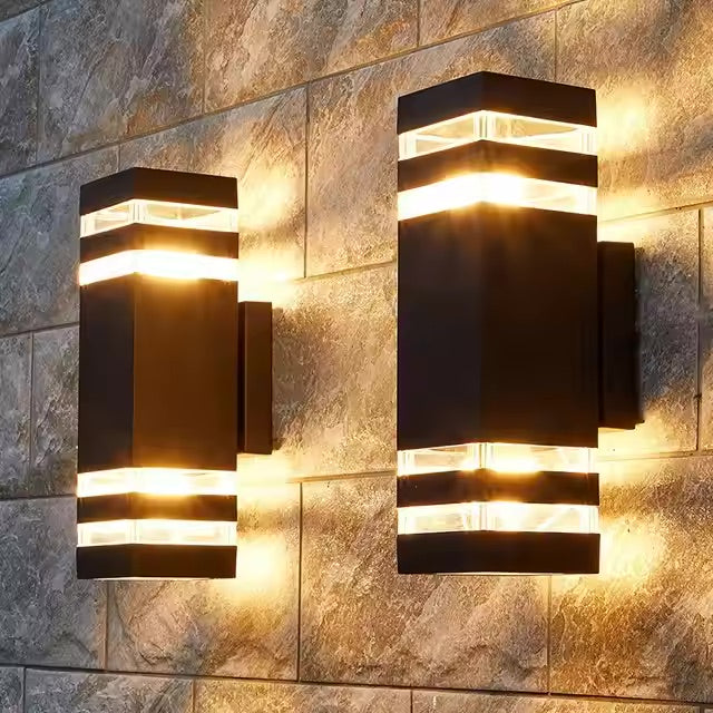 Voděodolná hliníková lampa se dvěma světelnými zdroji pro venkovní použití 2