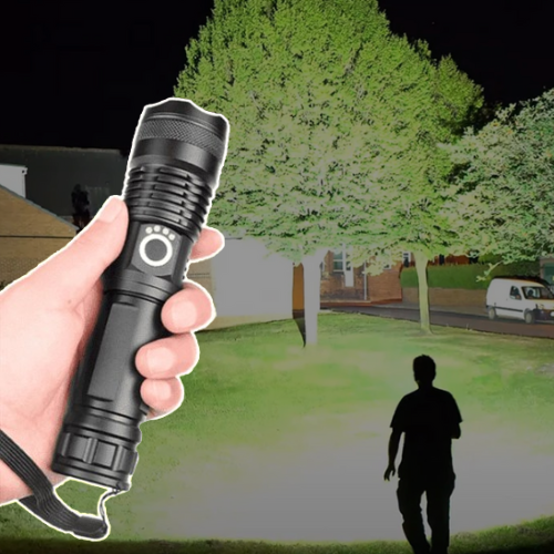 Výkonná dobíjecí LED svítilna XHP 50.2 se zoomem, 90 000 lumenů, vodotěsná, ideální pro dílnu a venkovní aktivity 0