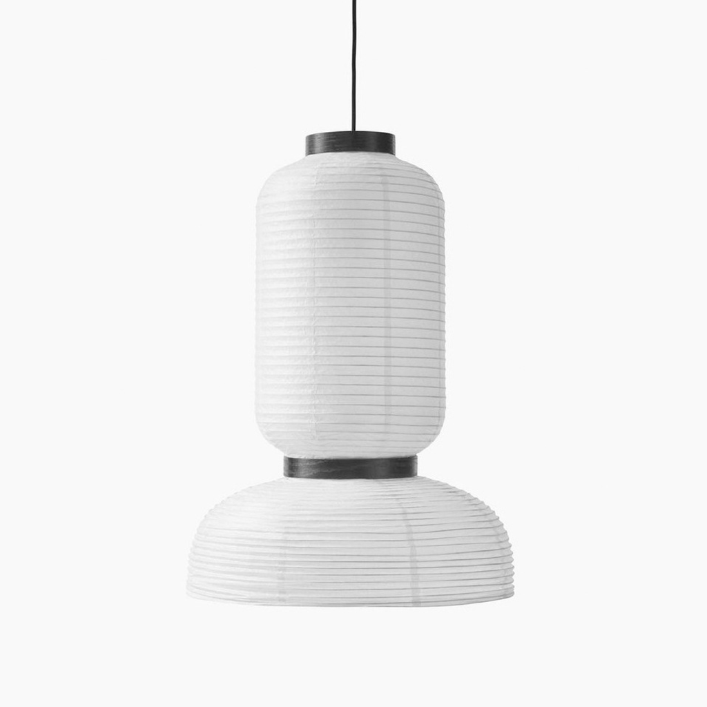 Výškově nastavitelná závěsná lampa do obývacího pokoje Wabi Sabi – kovová a látková, ideální pro osvětlení nad stolem 0
