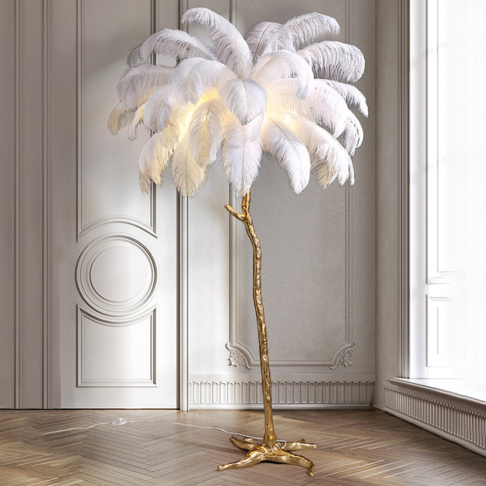Vysoká lampa z peří, která vnese luxus do každého interiéru! 3