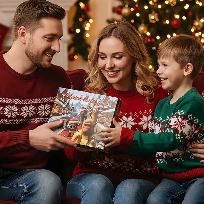 Zábavný adventní kalendář s unikátními figurkami – udržitelná plastová dekorace pro slavnostní příležitosti 2