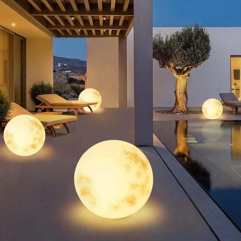 Zahradní LED lampa Moonlight s USB nabíjením - moderní zahradní lampy v teplém světle, velikosti 20-50 cm 4