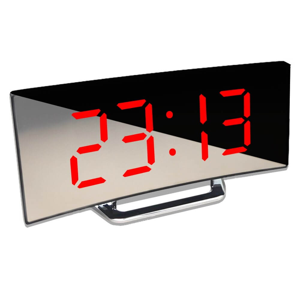 Zakřivený digitální LED budík 0