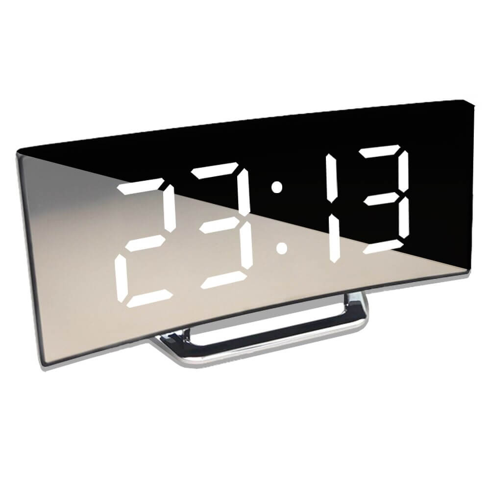 Zakřivený digitální LED budík 1
