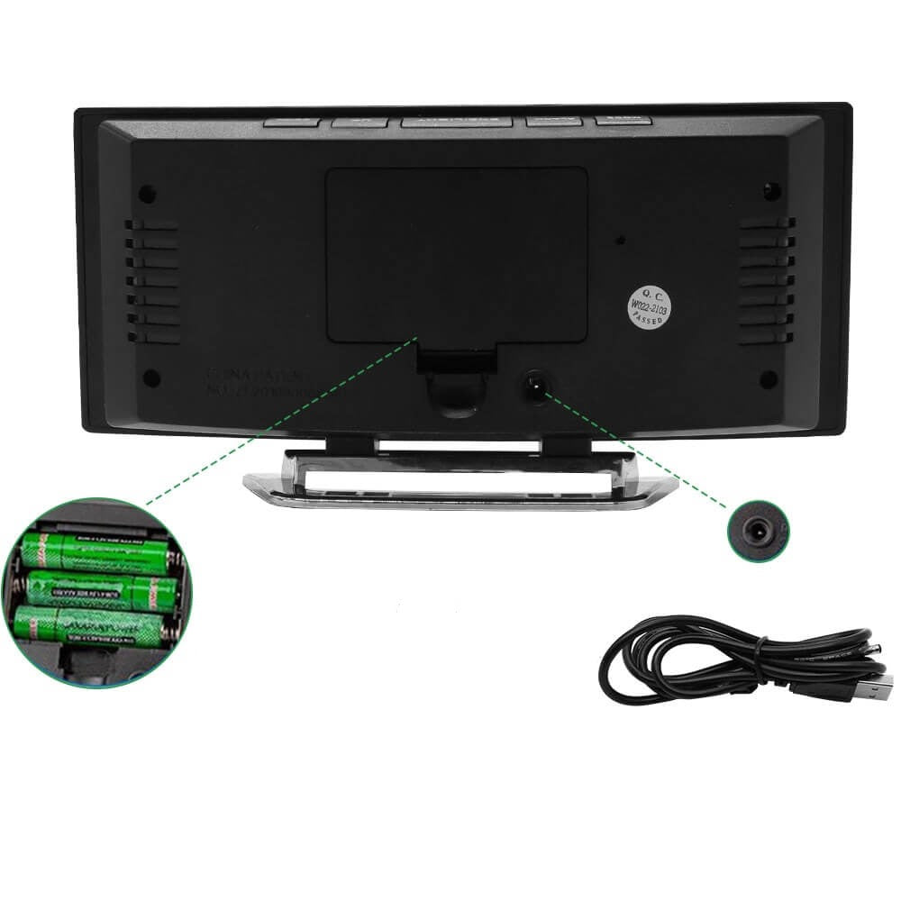Zakřivený digitální LED budík 3