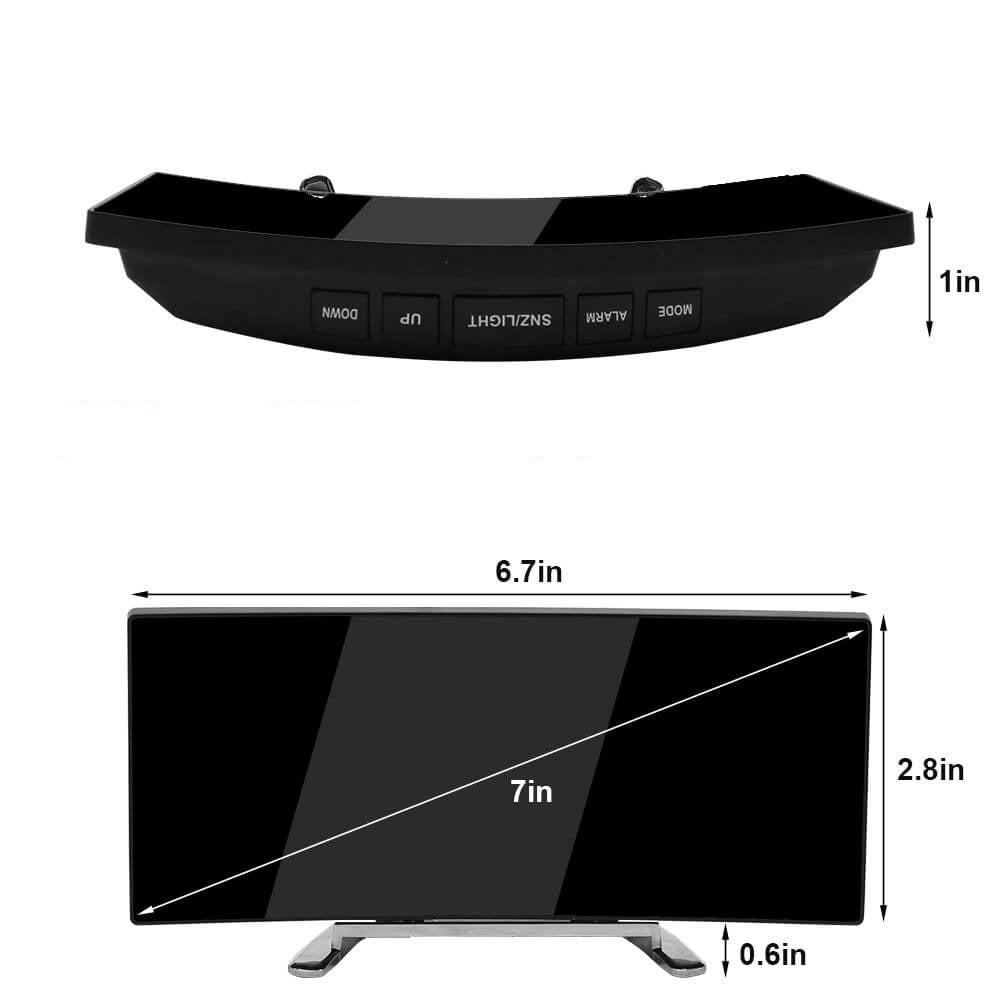 Zakřivený digitální LED budík 4