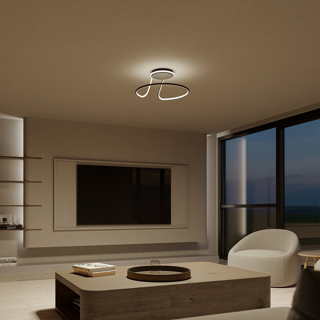 Zapuštěné stropní svítidlo s rovnoměrným osvětlením – moderní energeticky úsporný design – průměr 50 cm 4