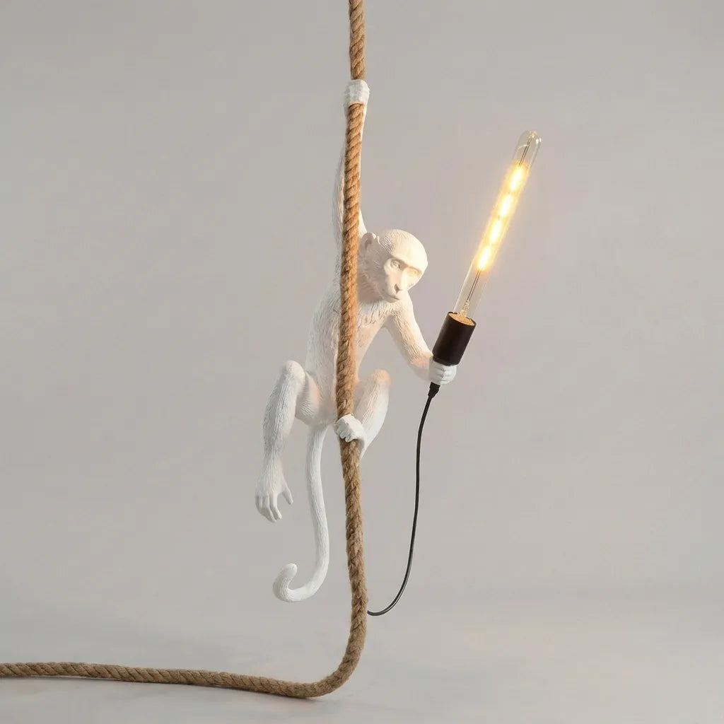 Závěsná Lampa ve Tvaru Opice s LED Světlem – Pryskyřicové Art Deco Osvětlení pro Interiér 4