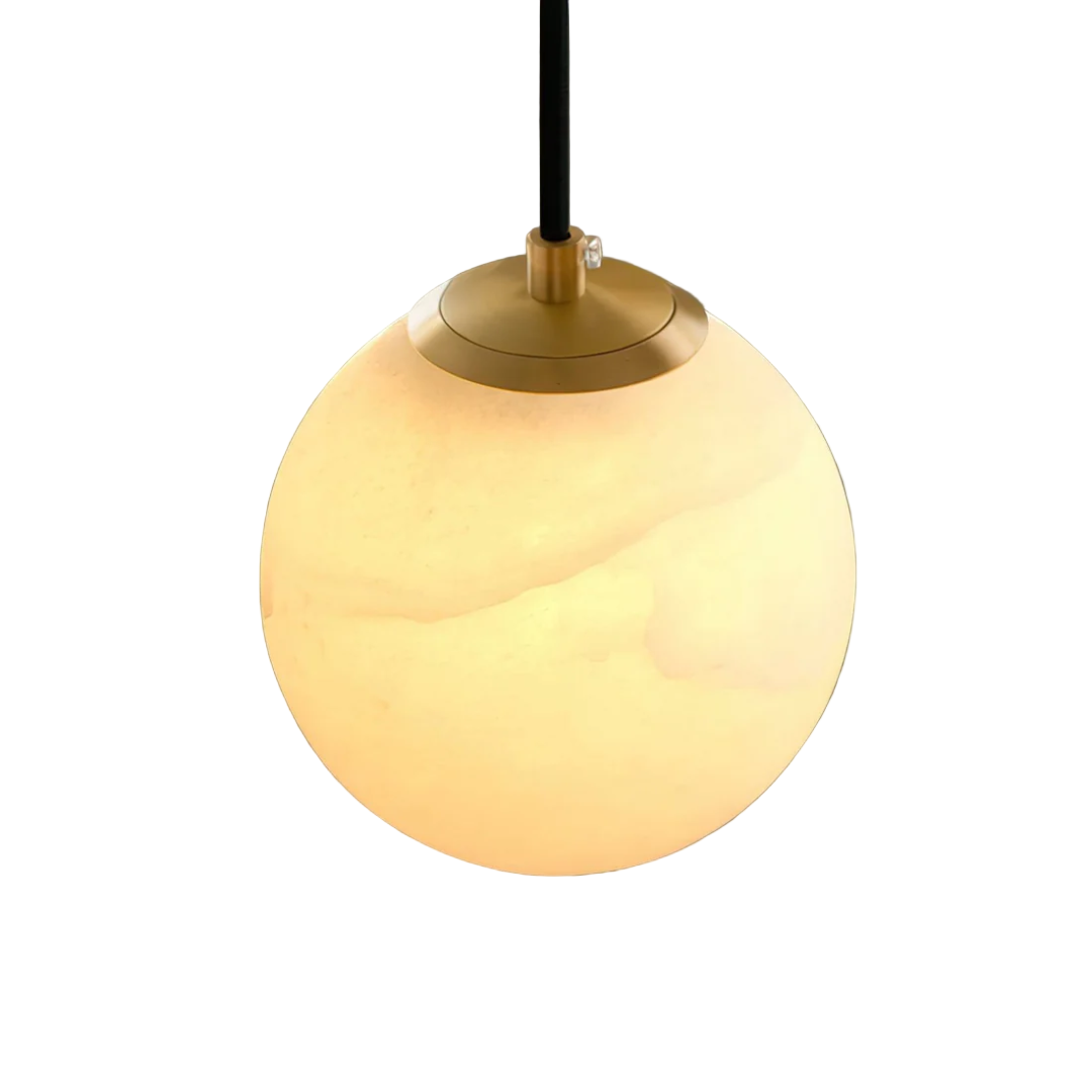 Závěsná lampa Alabastrová koule 0