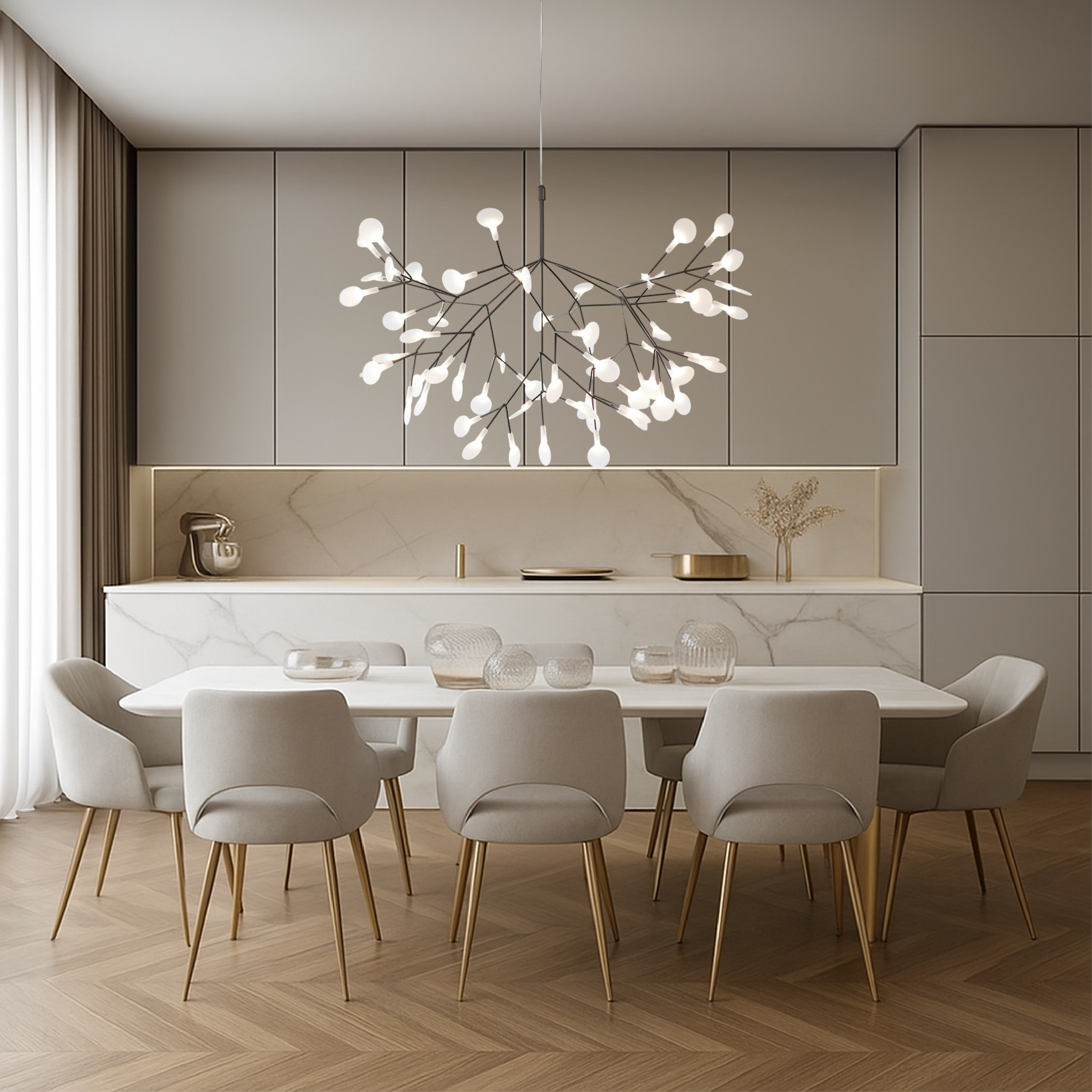 Závěsná lampa Firefly s nastavitelným zavěšením a LED – moderní osvětlení pro obývací pokoj a jídelnu 0