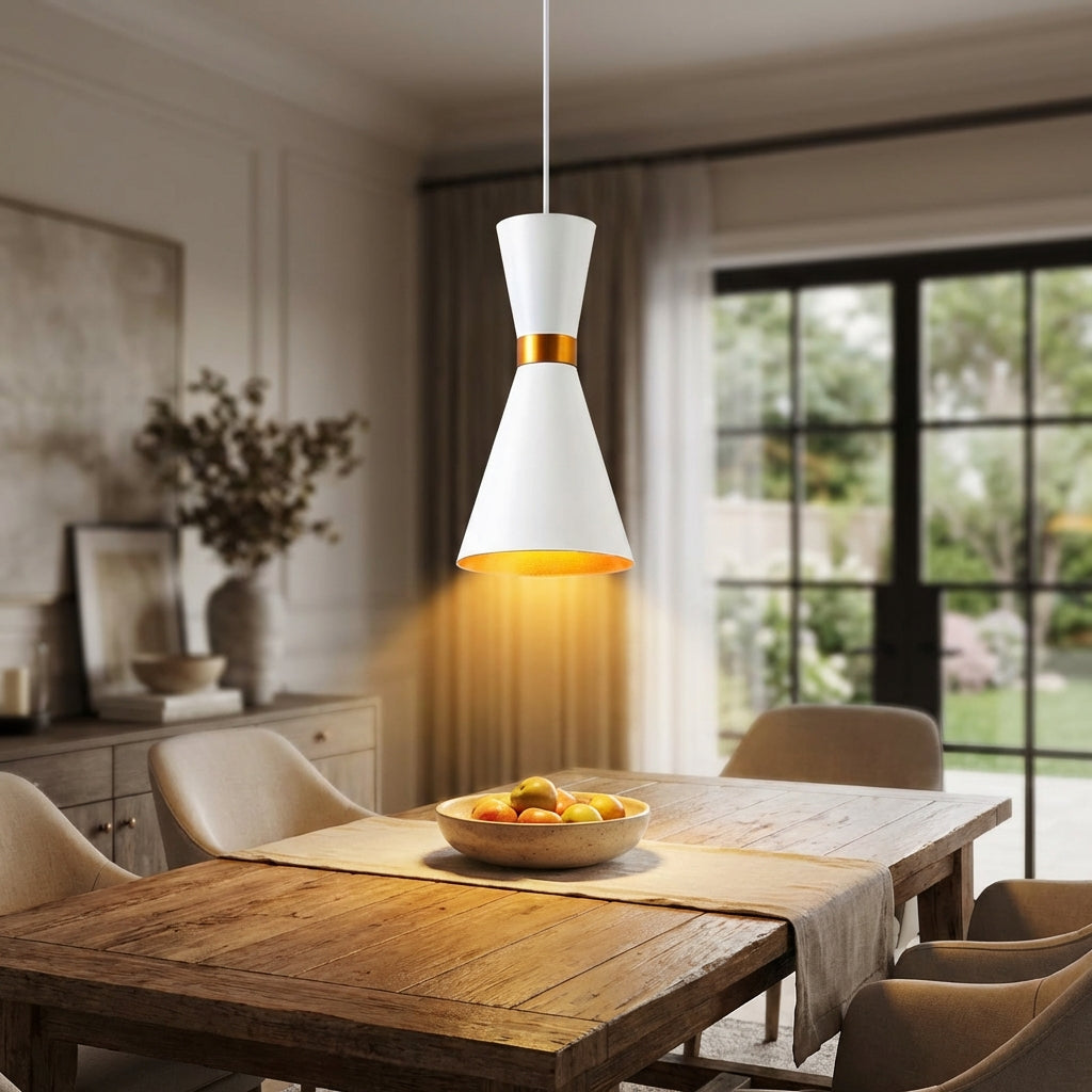 Závěsná lampa s nastavitelným kabelem – industriální design s hliníkovým stínidlem do obývacího pokoje nebo jídelny 1