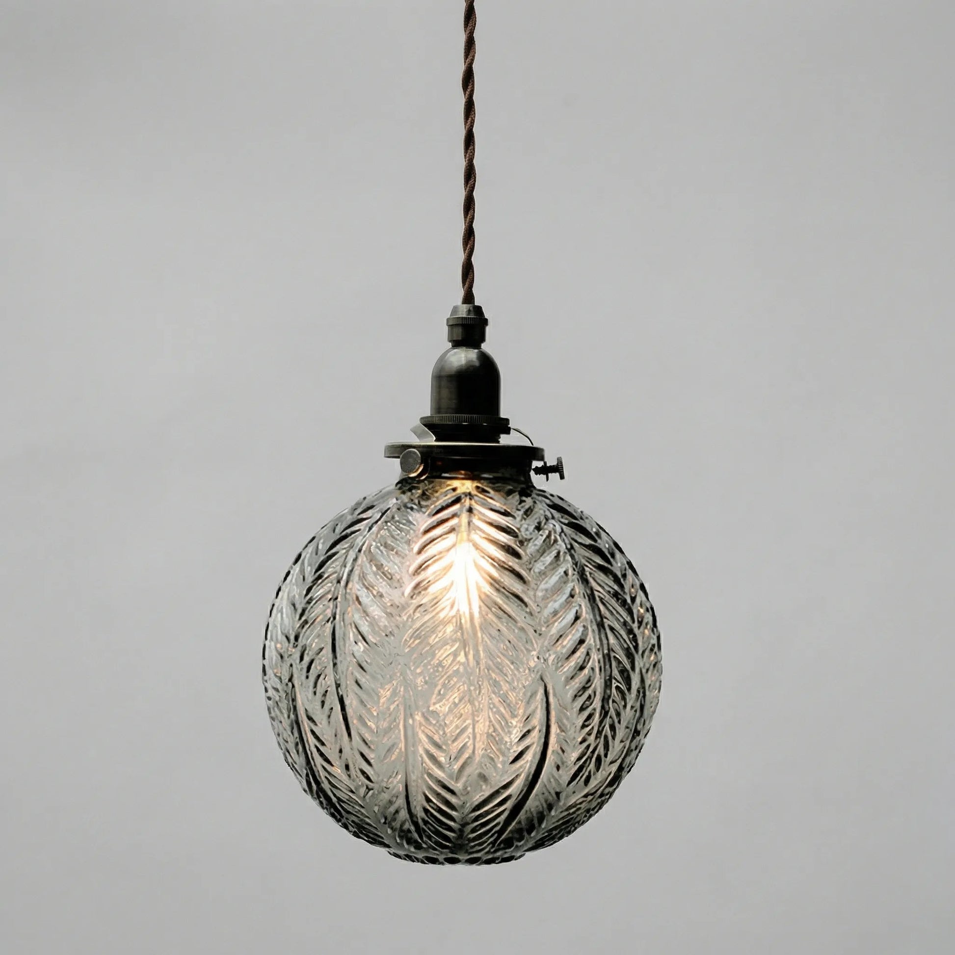 Závěsná lampa z leptaného skla ve vintage stylu – teplé stolní osvětlení – 15 cm x 65 cm 2