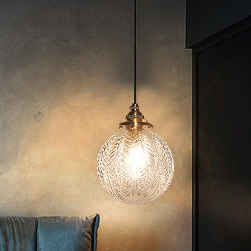 Závěsná lampa z leptaného skla ve vintage stylu – teplé stolní osvětlení – 15 cm x 65 cm 4