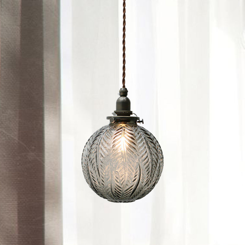 Závěsná lampa z leptaného skla ve vintage stylu – teplé stolní osvětlení – 15 cm x 65 cm 5