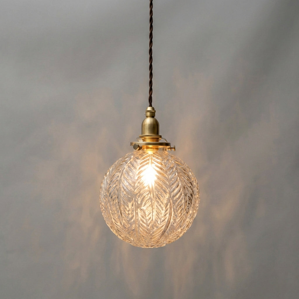 Závěsná lampa z leptaného skla ve vintage stylu – teplé stolní osvětlení – 15 cm x 65 cm 6