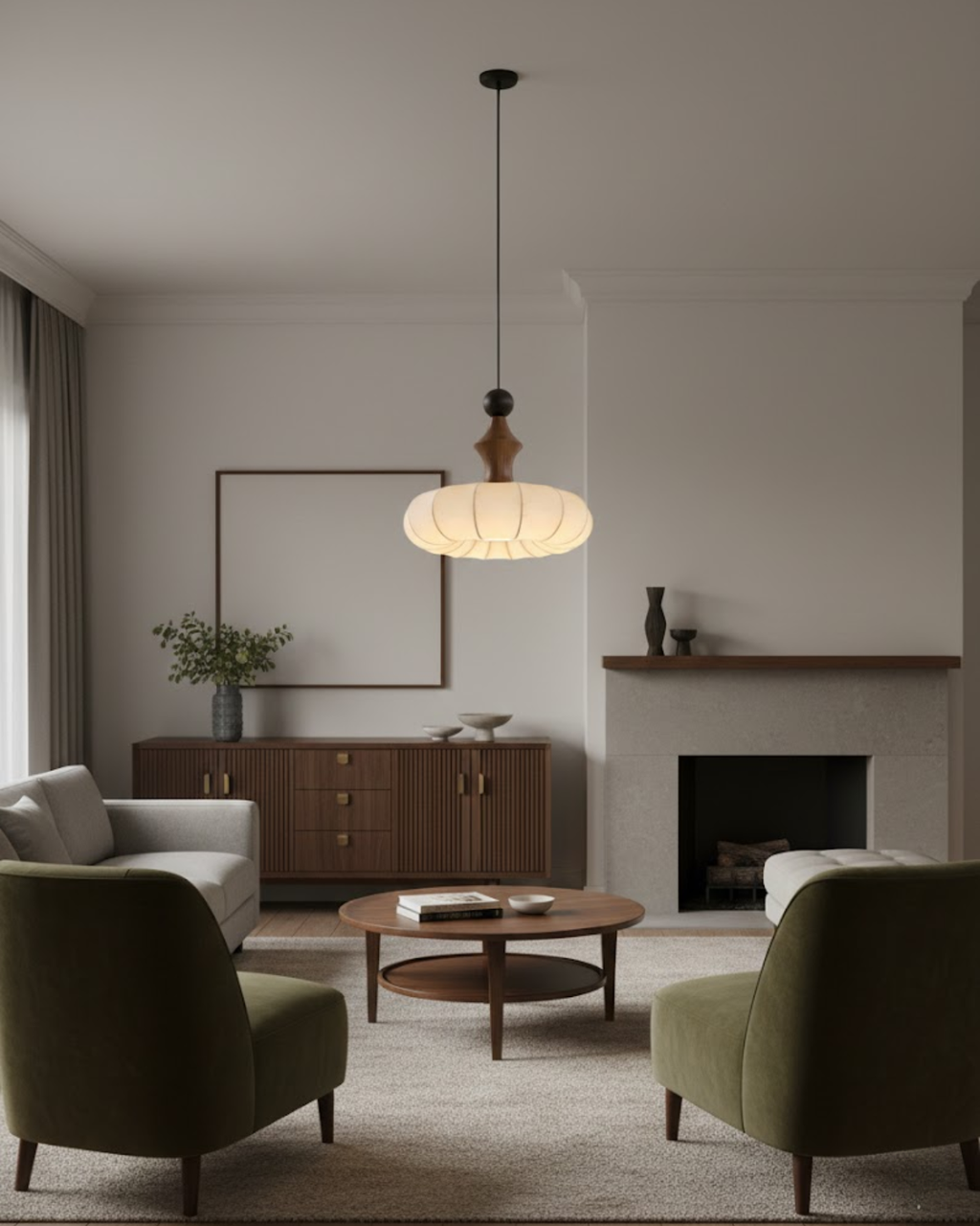 Závěsné svítidlo s kokonovým stínidlem a žebrovanou strukturou v moderním designu, 4