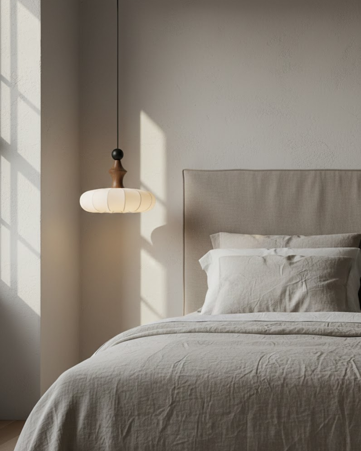 Závěsné svítidlo s kokonovým stínidlem a žebrovanou strukturou v moderním designu, 5