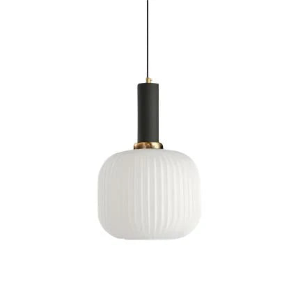 Závěsné svítidlo z žebrovaného skla s kovovou montáží, průměr 20 cm 22