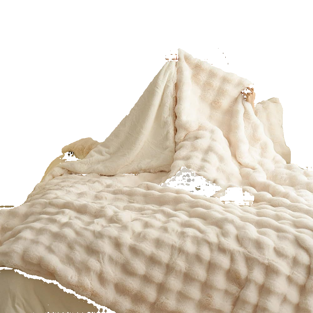 Zimní útulná sametová a fleecová deka 0