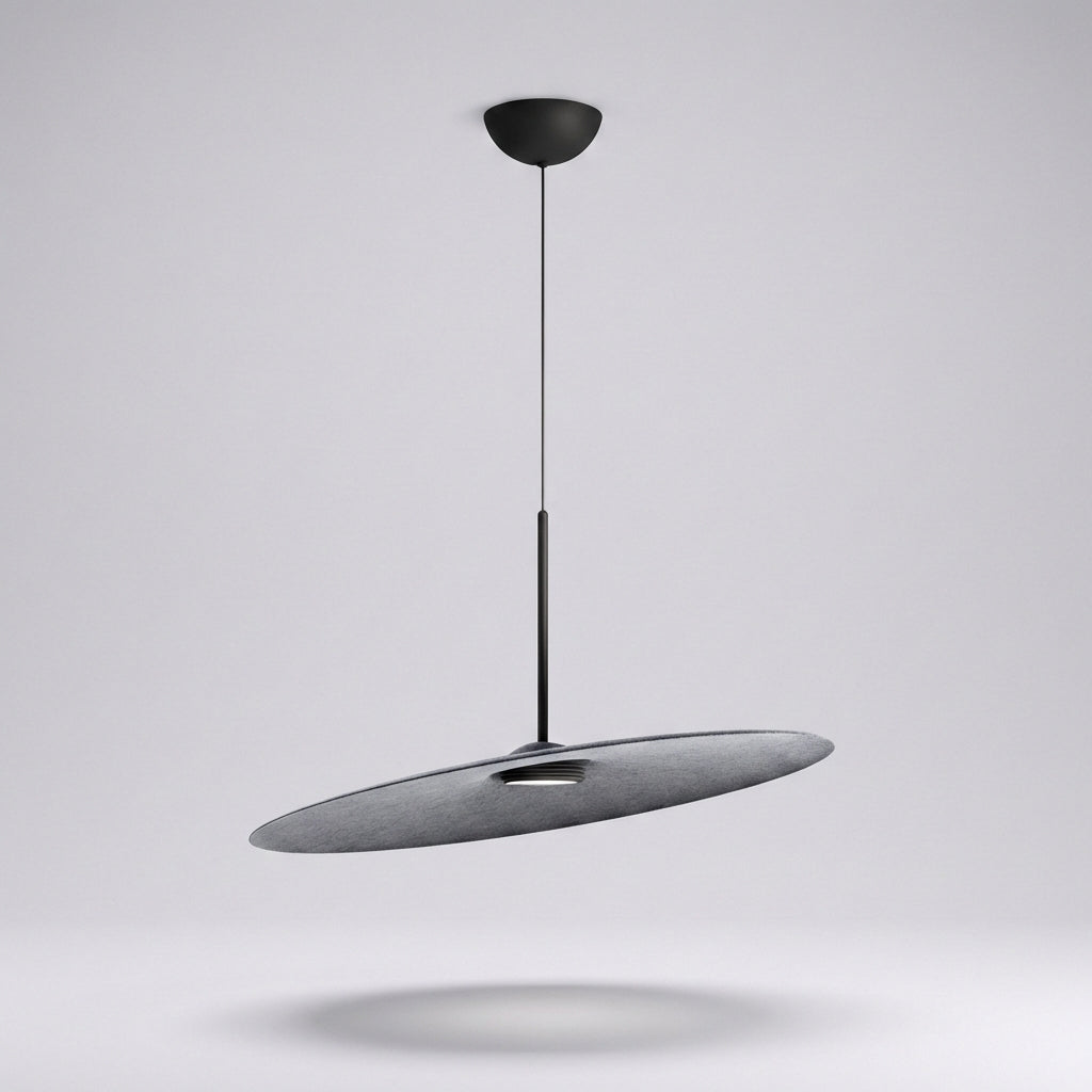 Zvukově pohlcující LED závěsná lampa - Akustická lampa do obývacího pokoje s nadýchaným povrchem, nastavitelné světlo 2