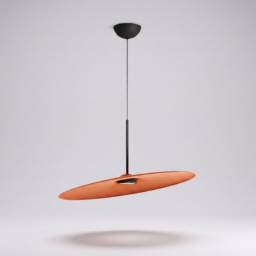 Zvukově pohlcující LED závěsná lampa - Akustická lampa do obývacího pokoje s nadýchaným povrchem, nastavitelné světlo 5