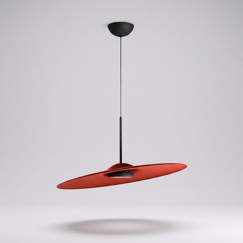 Zvukově pohlcující LED závěsná lampa - Akustická lampa do obývacího pokoje s nadýchaným povrchem, nastavitelné světlo 6